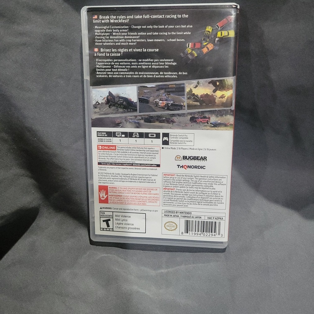 Wreckfest (Nintendo Switch) EUC - Picture 2 of 5